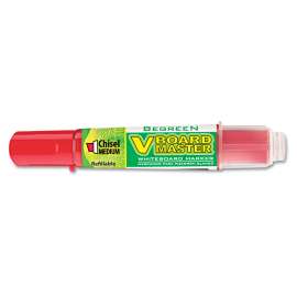 BeGreen V Board Master Dry Erase Marker, Medium Chisel Tip, Red