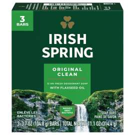 Irish Spring Bar Soap, 3 Bars, 3.7 Oz Soap Bars