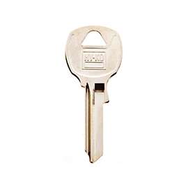 HY-KO 11010NA12 Key Blank, Brass, Nickel, For: National Cabinet, House Locks and Padlocks