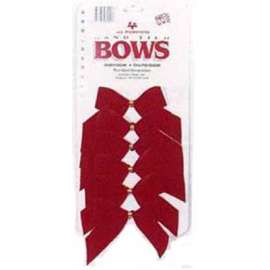 6PK 2Loop RED Velv Bow