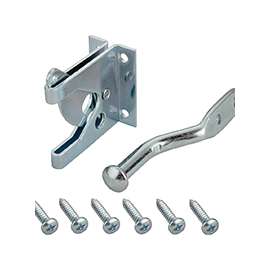 ProSource 33140ZCB-PS Gate Latch, 3/8 in Bolt Head, 3-15/16 in L Bolt, Steel, Zinc