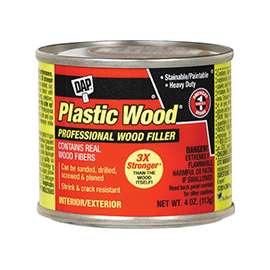 DAP Plastic Wood 21412 Wood Filler, Paste, Strong Solvent, White, 4 oz