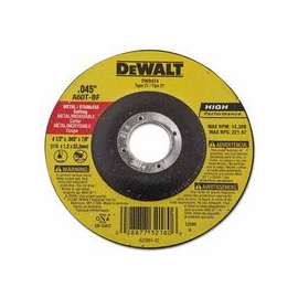 Hi-Performance Metal Grinding/Cutting Wheels,Type 27,4 1/2",7/8" Arbor,A60T Grit