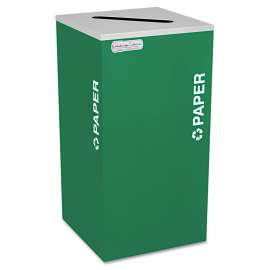 Kaleidoscope Collection Paper-Recycling Receptacle, 24 gal, Emerald Green