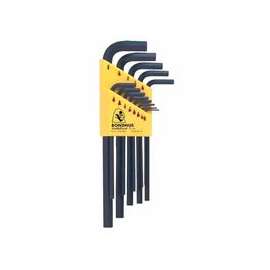 Hex L-Wrench Key Sets, 13 per holder, Hex Tip, Inch