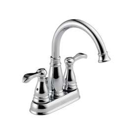 DELTA Porter Series 25984LF-ECO Bathroom Faucet, 1.2 gpm, 2-Faucet Handle, Brass, Chrome Plated, Lever Handle
