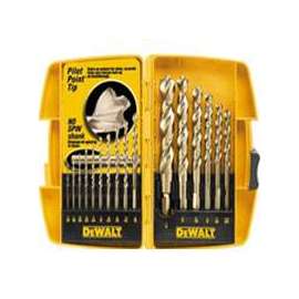 DeWALT DW1956 Drill Bit Set, High Performance, 16-Piece, Steel, Ferrous Oxide