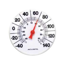 AcuRite 00208CA Thermometer, 8 in Display, Analog, -40 to 140 deg F