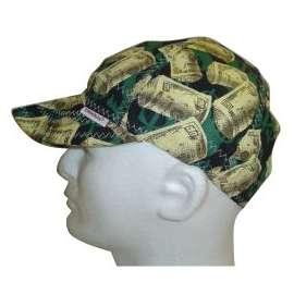 Deep Round Crown Caps, Size 7 5/8, Camouflage