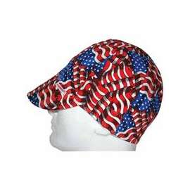 Deep Round Crown Caps, One Size Fits All, Stars & Stripes