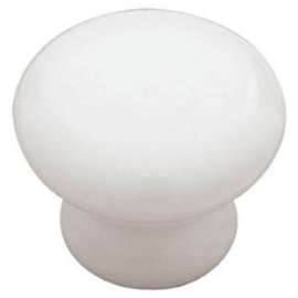 2PK 1-1/4"WHT Cera Knob