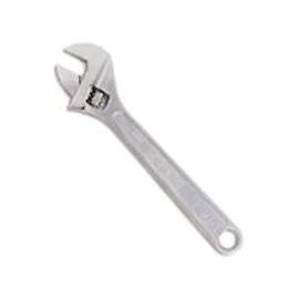 STANLEY 87-367 Adjustable Wrench, 6 in OAL, 1-1/20 in Jaw, Steel, Chrome