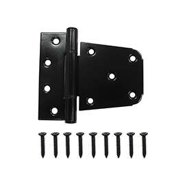ProSource LR-183-PS Gate Hinge, Steel, Black, Fixed Pin, 180 deg Range of Motion, 46 (Pair) lb