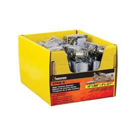 KEEPER 89514 Tie-Down, 1 in W, 14 ft L, Gray, 500 lb Working Load, S-Hook End