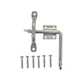 ProSource LR-184-PS Gate Latch Bar, 7/16 in Bolt Head, 5 in L Bolt, Steel, Zinc