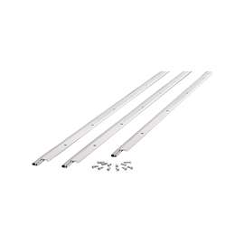 M-D 01750 Jamb Weatherstrip Kit, 7/8 in W, 1/5 in Thick, 84 in L, Aluminum/Santoprene, White