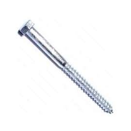 MIDWEST FASTENER 05585 Lag Screw, 3/8-7 Thread, 5 in OAL, 2 Grade, Galvanized Steel, SAE Measuring