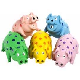 Polka Dot Pig Dog Toy