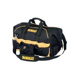 CLC DG5553 Tool Bag, 3-1/4 in W, 21-1/2 in D, 18-3/4 in H, 42-Pocket, Ballistic Poly Fabric, Black/Yellow