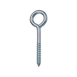 ProSource LR255 Lag Screw Eye, 11.4 mm Thread, Screw Thread, 2 in L Thread, 1-15/16 in Dia Eye, 381 lb Working Load