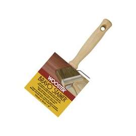 WOOSTER F5119-4 Paint Brush, 4 in W, 2-9/16 in L Bristle, China/Polyester Bristle, Threaded Handle
