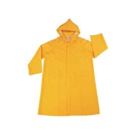 Diamondback PY-800XXL Raincoat, 2XL, Polyester/PVC, Yellow, Comfortable Corduroy Collar, Double Fly Snap Closure, Knee