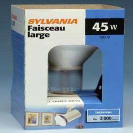 Sylvania 15103 Incandescent Lamp, 45 W, BR30 Lamp, Medium Lamp Base, 350 Lumens, 2850 K Color Temp, 2000 hr Average Life