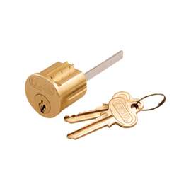 Prime-Line SE 70002 Lock Cylinder, Keyed Different Key, Brass, Brushed Brass, Segal Keyway