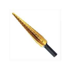 IRWIN Unibit 15101ZR Step Drill Bit, 1/8 to 1/2 in Dia, 3-1/4 in OAL, 1-Flute, 1/4 in Dia Shank, Hex Shank
