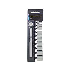 Vulcan 11PC-3S Socket Set, Chrome Vanadium Steel, Chrome