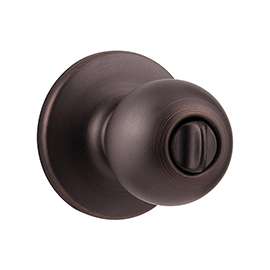 Kwikset 300P-11P CP Privacy Door Knob, Venetian Bronze