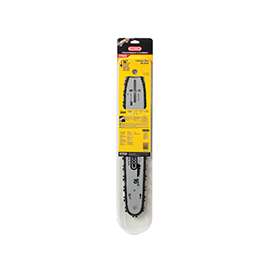 Oregon AdvanceCut 27851 Bar and Chain Combo, Small Bar Nose Radius, 60-Drive Link, 72V Chain, 3/8 in TPI/Pitch