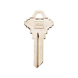 HY-KO 11010SC8 Key Blank, Brass, Nickel, For: Schlage Cabinet, House Locks and Padlocks