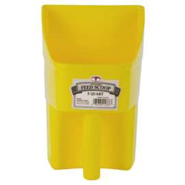 3QT YEL Plas Feed Scoop