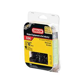 Oregon S54 Chainsaw Chain, 16 in L Bar, 0.05 Gauge, 3/8 in TPI/Pitch, 54-Link
