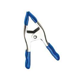 IRWIN 222803 Spring Clamp with Soft Grip Pad, 3 in Clamping, Steel, Blue/Silver