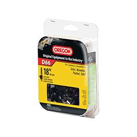 Oregon D66 Chainsaw Chain, 18 in L Bar, 0.05 Gauge, 3/8 in TPI/Pitch, 66-Link