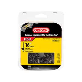 Oregon D59 Chainsaw Chain, 16 in L Bar, 0.05 Gauge, 3/8 in TPI/Pitch, 59-Link