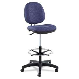 Alera Interval Series Swivel Task Stool, 34.5" Seat Height, Supports up to 275 lbs., Marine Blue Seat/Marine Blue Back