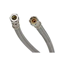 FLUIDMASTER B8F12 Water Supply Connector, 3/8 in, Compression, Polymer/Stainless Steel