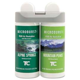 Microburst Duet Refills, Alpine Springs/Mountain Peaks, 3 oz, 4/Carton