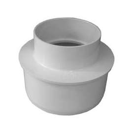 CANPLAS 414226BC Reducing Pipe Bushing, 6 x 4 in, Spigot x Hub, PVC, White