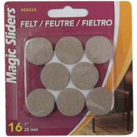 16PK 1" Oat Felt Pad