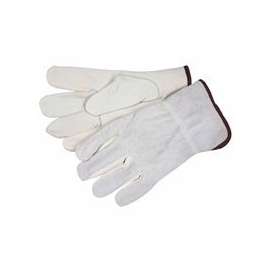 Unlined Drivers Gloves, Industrial Grade Cowhide, Large, Keystone Thumb, Beige
