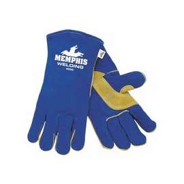 Select Shoulder Welding Gloves, Cowhide, X-Large, Blue