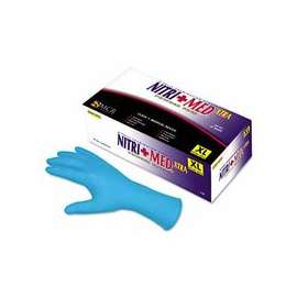 NitriMed Disposable Gloves, Powder Free, Textured, 6 mil, Large, Blue
