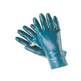 Predalite Nitrile Gloves, Fully Coated, Large, Blue