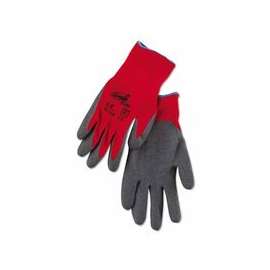 Ninja Coated-Palm Gloves, Medium, Gray/Red