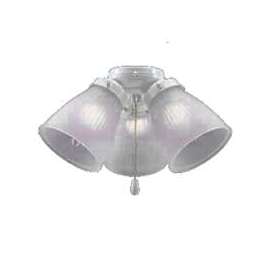 Boston Harbor Ceiling Fan Light Kit, 190 W, Candelabra, 3, 60 W Lamp, White, 6-3/4 In H X 37591 In W