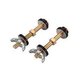 ProSource Tank-to-Bowl Connector Kit, Steel, Brass, For: Connecting Toilet Tank to Toilet Bowl